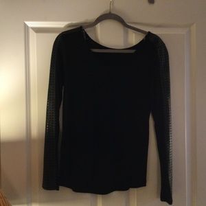 Long sleeve black blouse